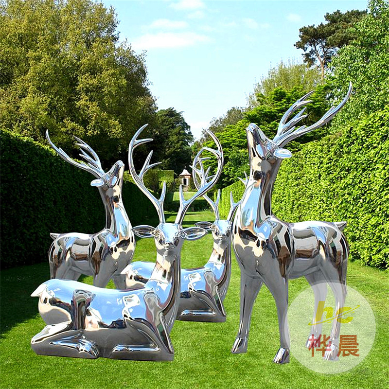 大型不銹鋼雕塑定制園林景觀鏡面不銹鋼水景廣場(chǎng)戶外抽象金屬擺件