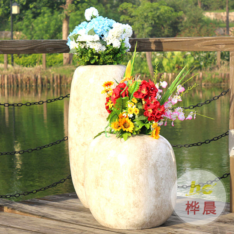 玻璃鋼花盆戶外大型花器公園學(xué)校橢圓花缽商場(chǎng)街道簡(jiǎn)約美陳大花箱