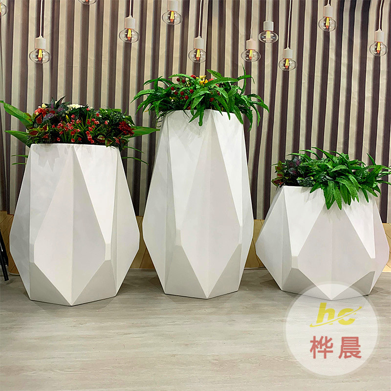 玻璃鋼小區(qū)道路公園樓盤(pán)花盆售樓處電梯口商場(chǎng)廣場(chǎng)方形大花盆廠家
