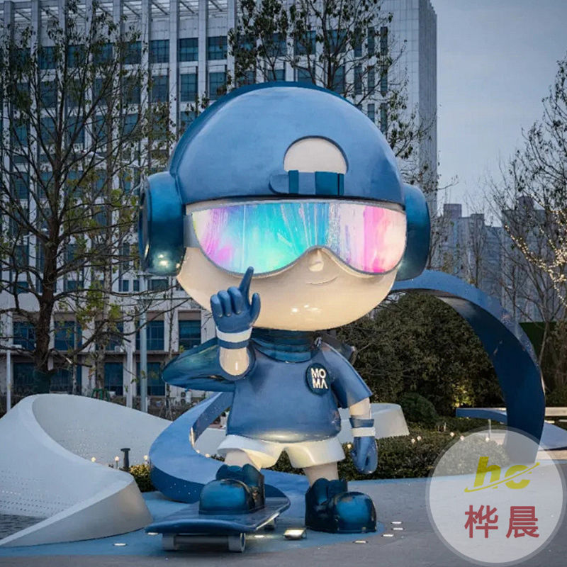 玻璃鋼卡通動物雕塑戶外園林景觀擺件地產小區(qū)幼兒園商場兔子裝飾