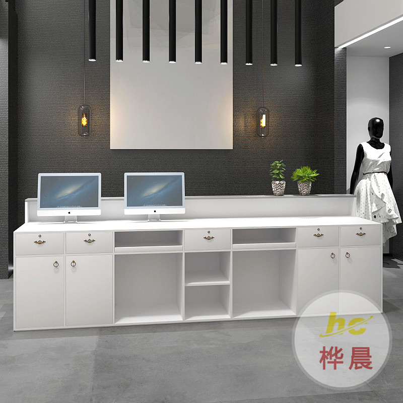 玻璃鋼前臺(tái)接待臺(tái)異形吧臺(tái)烤漆迎賓醫(yī)美咨詢臺(tái)公司弧形收銀臺(tái)定制