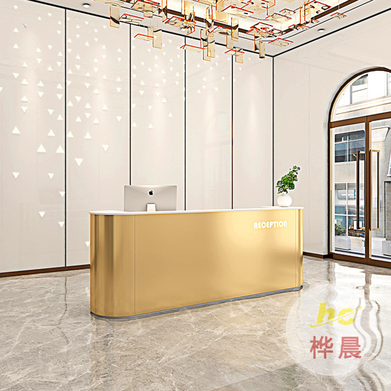 現(xiàn)代創(chuàng)意公司大堂接待前臺(tái)異形玻璃鋼烤漆服務(wù)吧臺(tái)商場(chǎng)酒店收銀臺(tái)