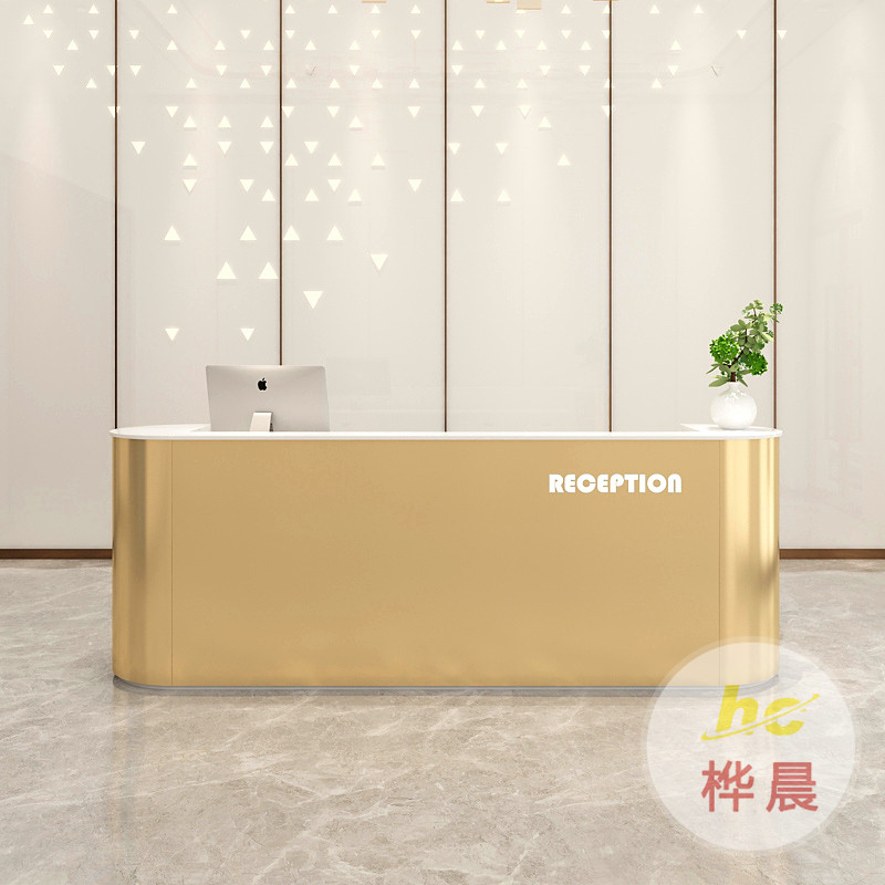創(chuàng)意玻璃鋼烤漆前臺(tái)定制酒店公司高端接待臺(tái)美容院收銀臺(tái)異形吧臺(tái)