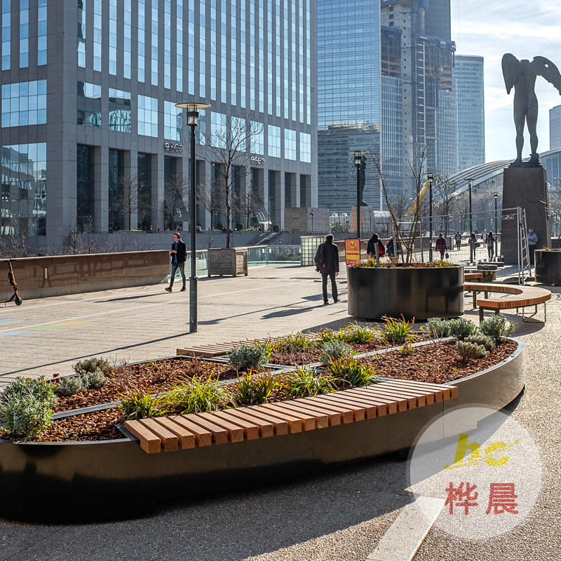 戶外玻璃鋼樹池座椅定制園林景觀花壇商場(chǎng)公園休息區(qū)異形長條坐凳