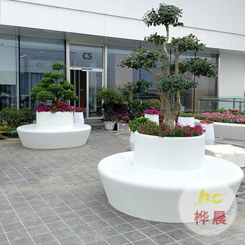 玻璃鋼商場(chǎng)公園戶外坐凳樹(shù)池花池景觀異形花壇種植池生產(chǎn)廠家推薦