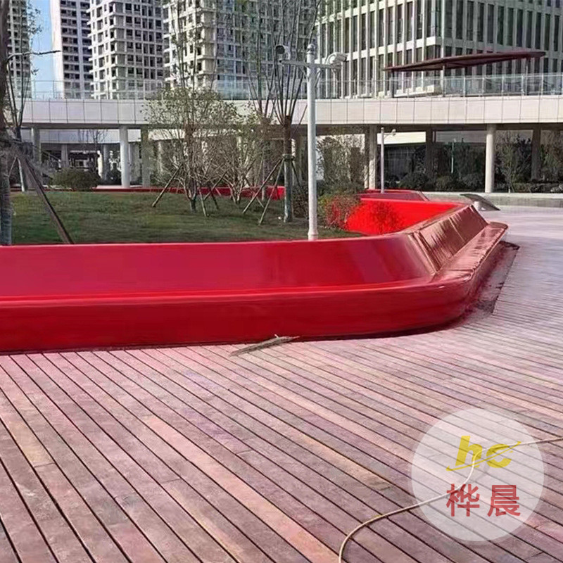玻璃鋼公園花盆長(zhǎng)條坐凳花盆休閑椅樹池異形環(huán)形卡通雕塑戶外廠家